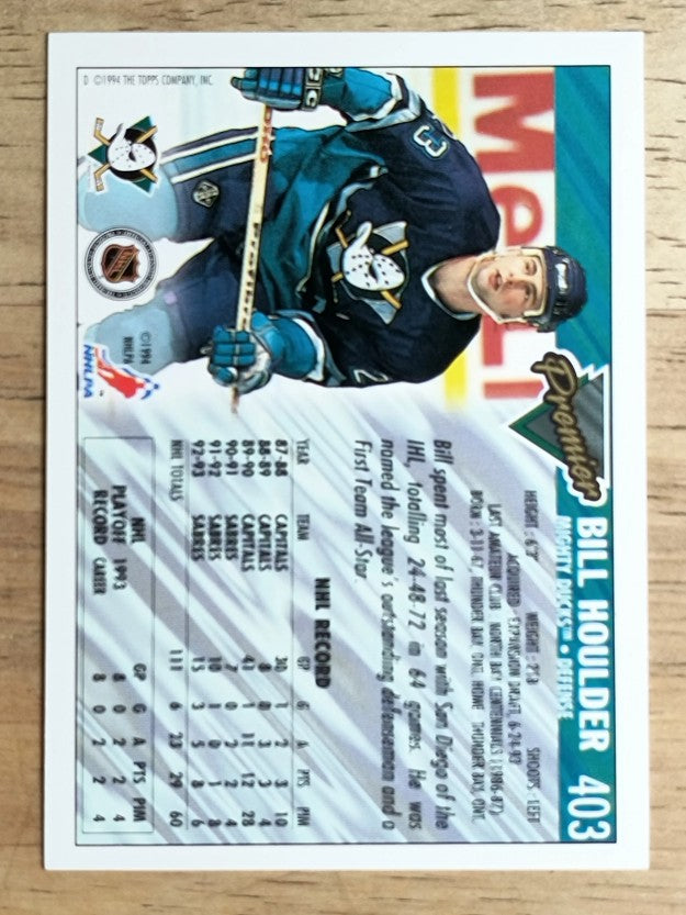 1993-94 Topps Premier #403 Bill Houlder