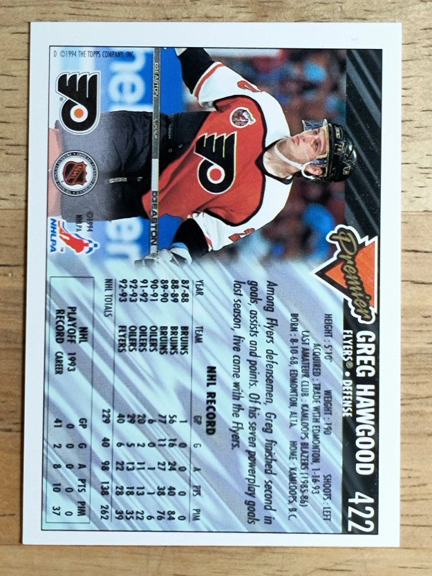 1993-94 Topps Premier #422 Greg Hawgood