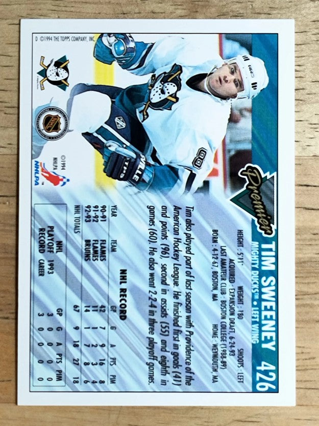 1993-94 Topps Premier #426 Tim Sweeney