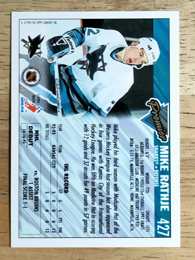 1993-94 Topps Premier #427 Mike Rathje