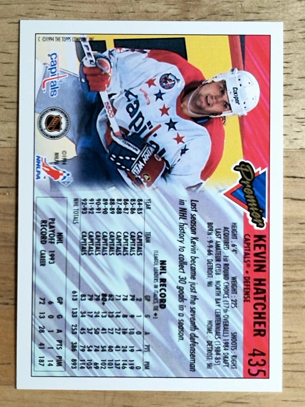 1993-94 Topps Premier #435 Kevin Hatcher