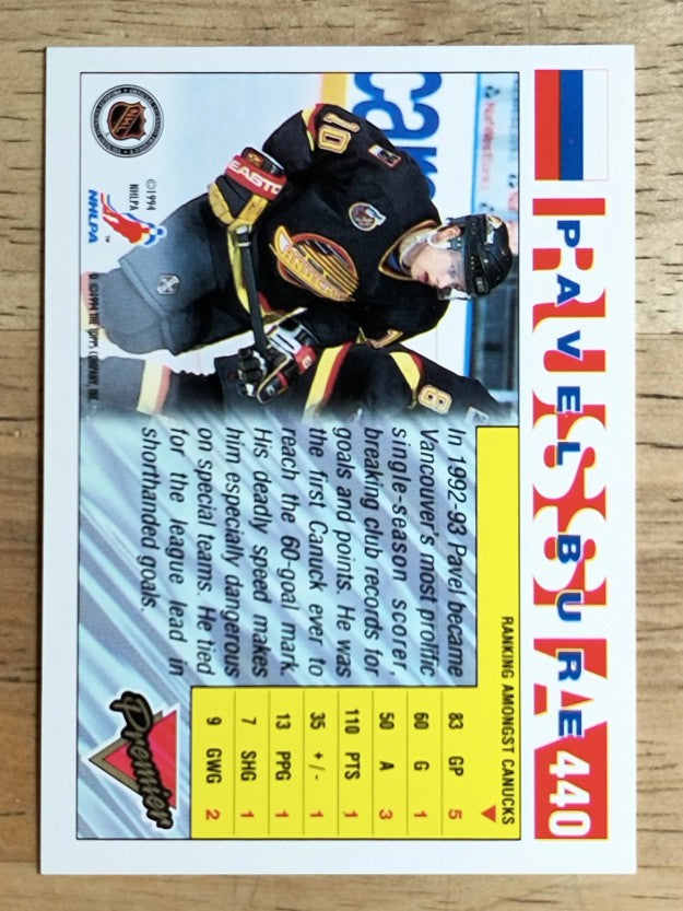 1993-94 Topps Premier #440 Pavel Bure RUS