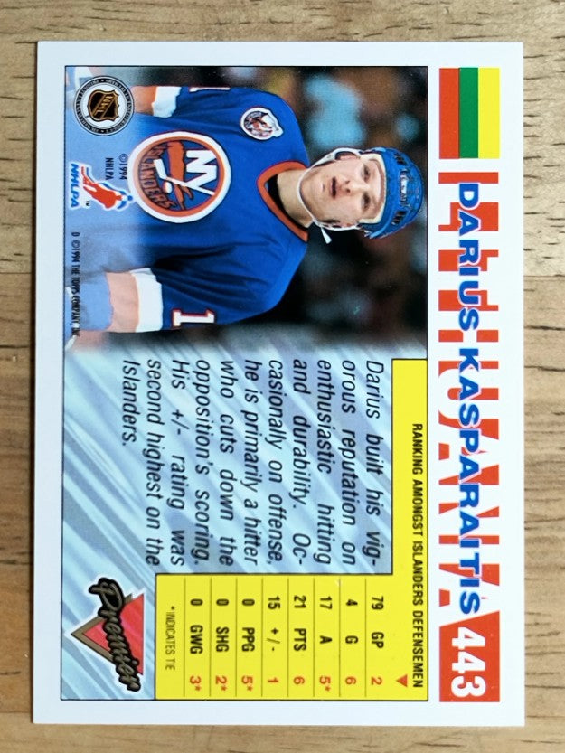 1993-94 Topps Premier #443 Darius Kasparaitis
