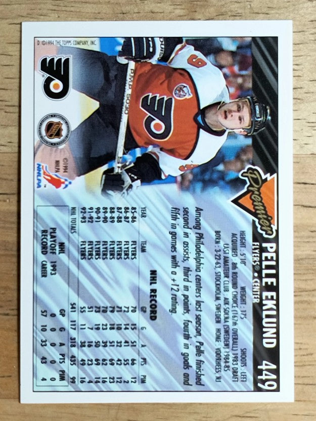 1993-94 Topps Premier #449 Pelle Eklund