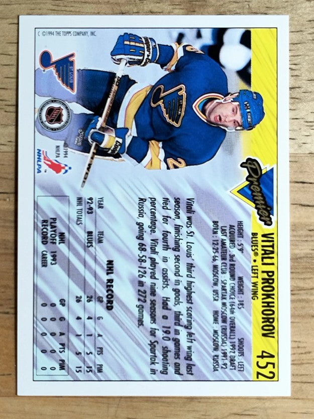 1993-94 Topps Premier #452 Vitali Prokhorov
