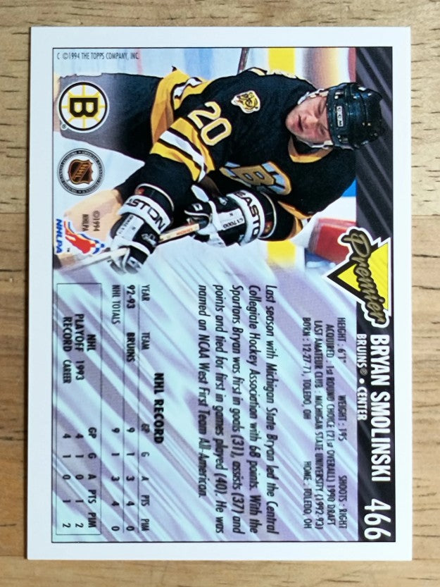 1993-94 Topps Premier #466 Bryan Smolinski