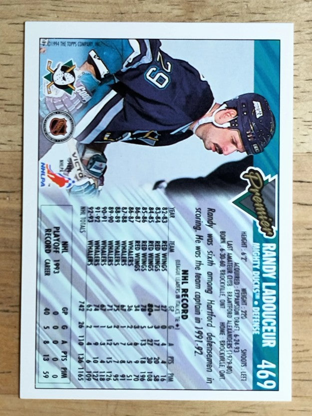 1993-94 Topps Premier #469 Randy Ladouceur
