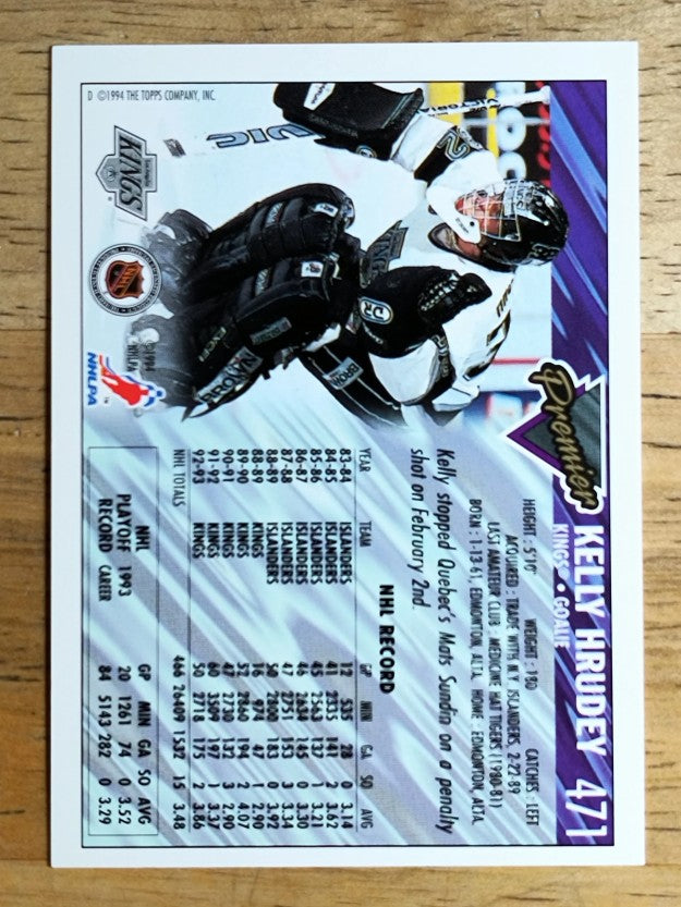 1993-94 Topps Premier #471 Kelly Hrudey