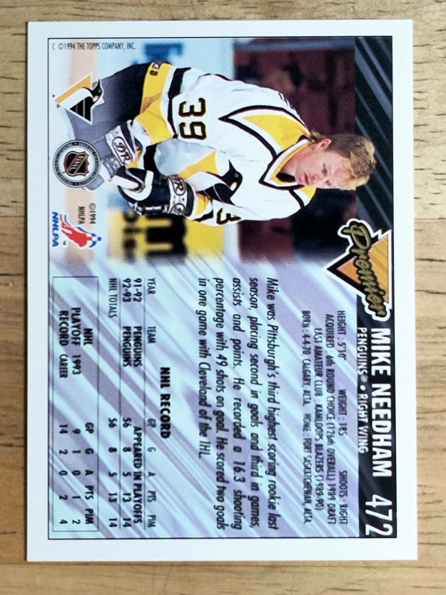 1993-94 Topps Premier #472 Mike Needham