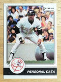 1985 Star Reggie Jackson #23 Reggie Jackson/Personal Data