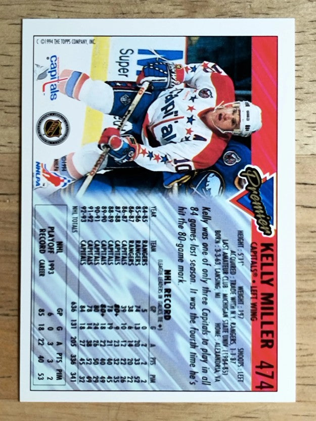 1993-94 Topps Premier #474 Kelly Miller