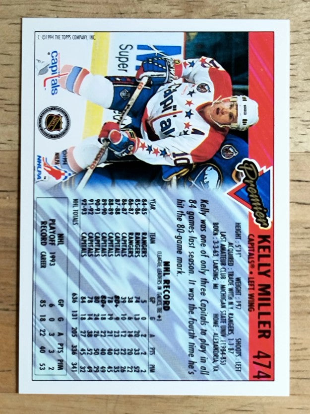 1993-94 Topps Premier #474 Kelly Miller