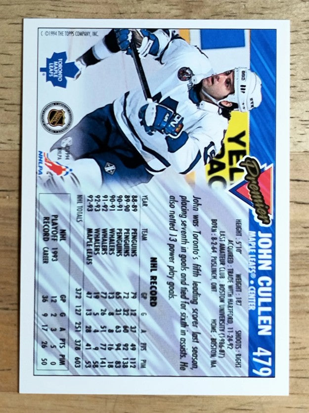 1993-94 Topps Premier #479 John Cullen
