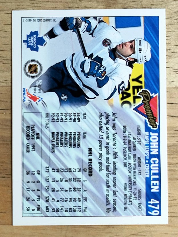 1993-94 Topps Premier #479 John Cullen