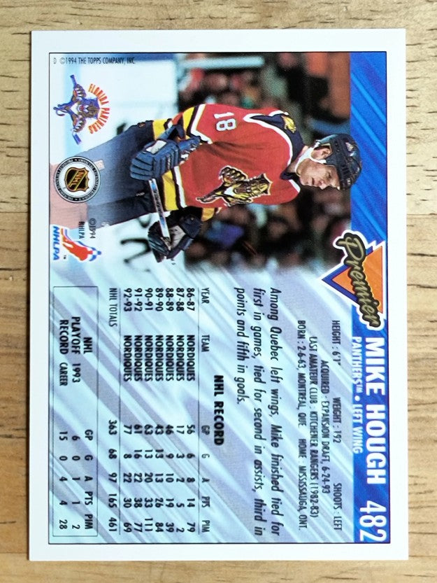 1993-94 Topps Premier #482 Mike Hough