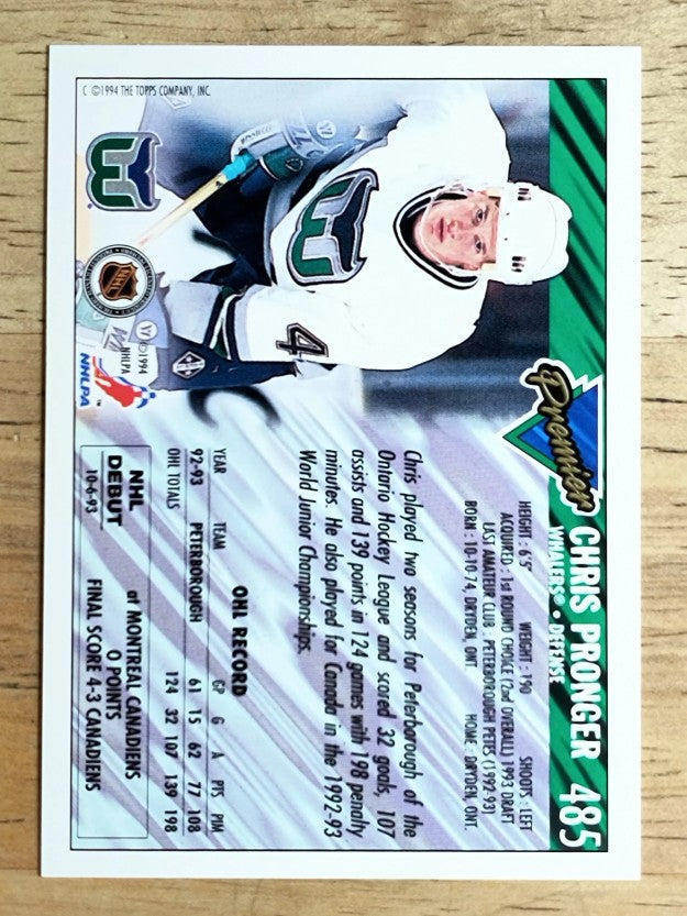 1993-94 Topps Premier #485 Chris Pronger