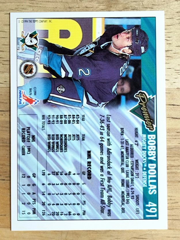 1993-94 Topps Premier #491 Bobby Dollas RC