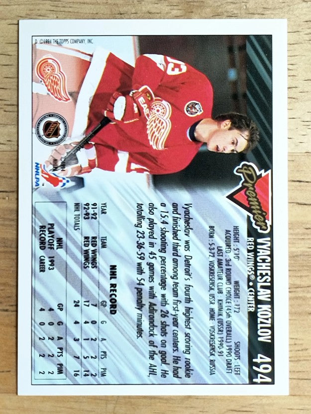 1993-94 Topps Premier #494 Slava Kozlov