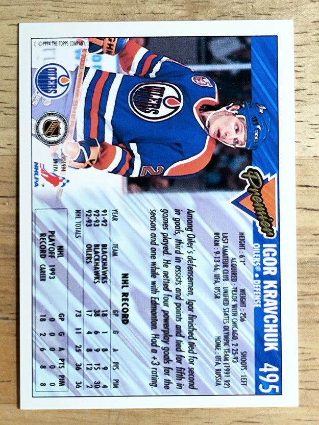 1993-94 Topps Premier #495 Igor Kravchuk