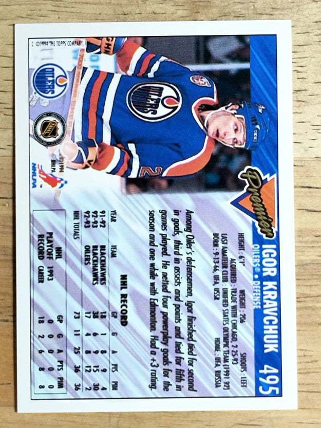 1993-94 Topps Premier #495 Igor Kravchuk