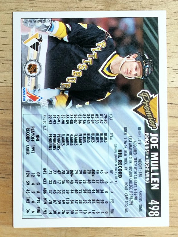 1993-94 Topps Premier #498 Joe Mullen