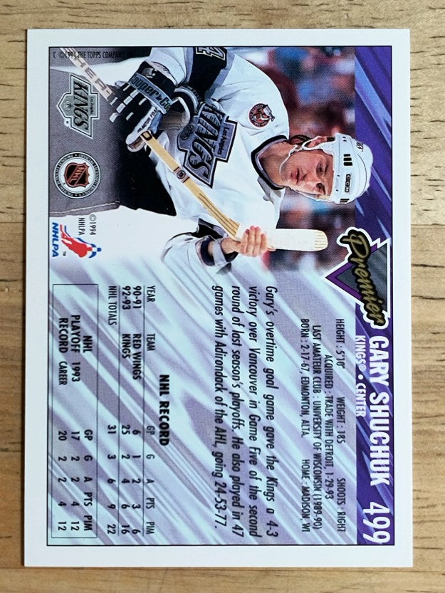 1993-94 Topps Premier #499 Gary Shuchuk