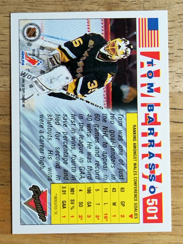 1993-94 Topps Premier #501 Tom Barrasso USA