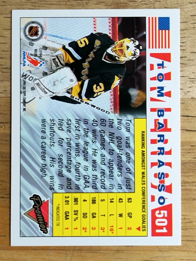 1993-94 Topps Premier #501 Tom Barrasso USA