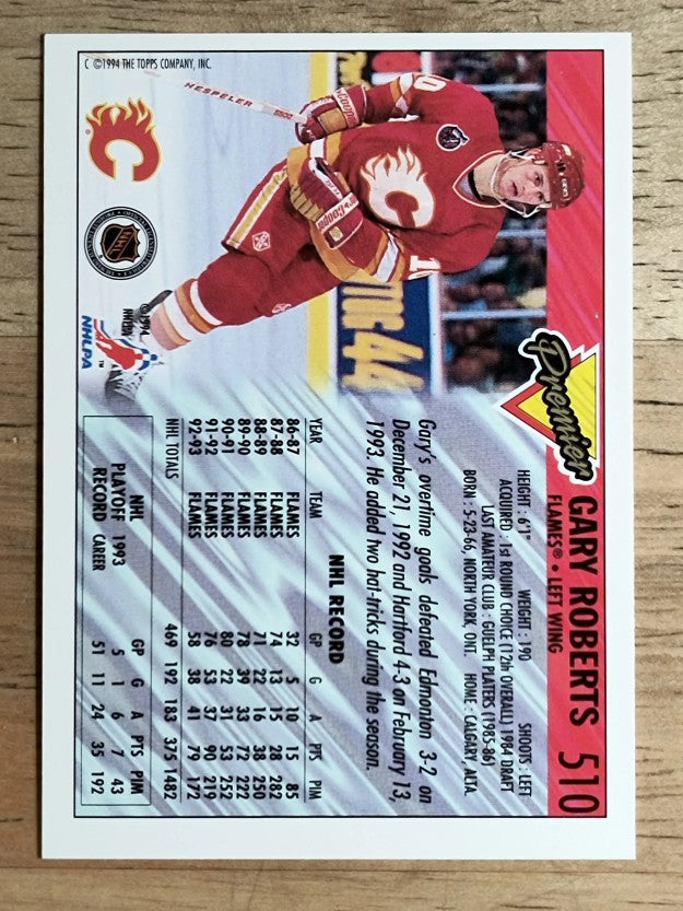 1993-94 Topps Premier #510 Gary Roberts