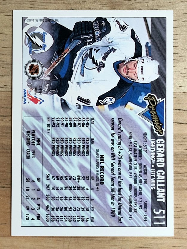 1993-94 Topps Premier #511 Gerard Gallant