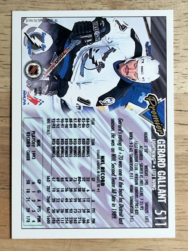 1993-94 Topps Premier #511 Gerard Gallant