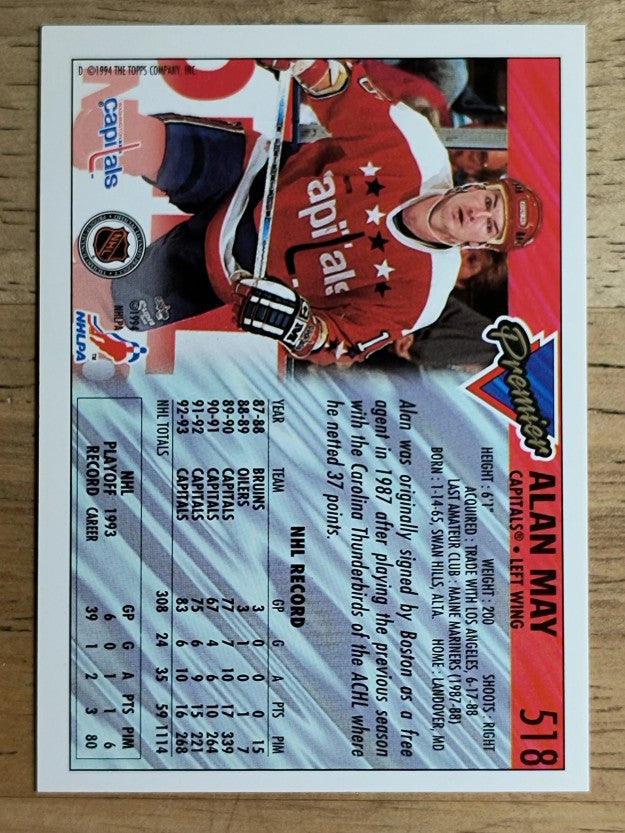 1993-94 Topps Premier #518 Alan May