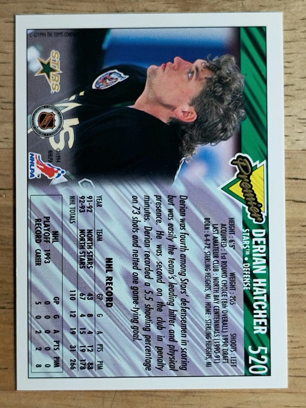 1993-94 Topps Premier #520 Derian Hatcher