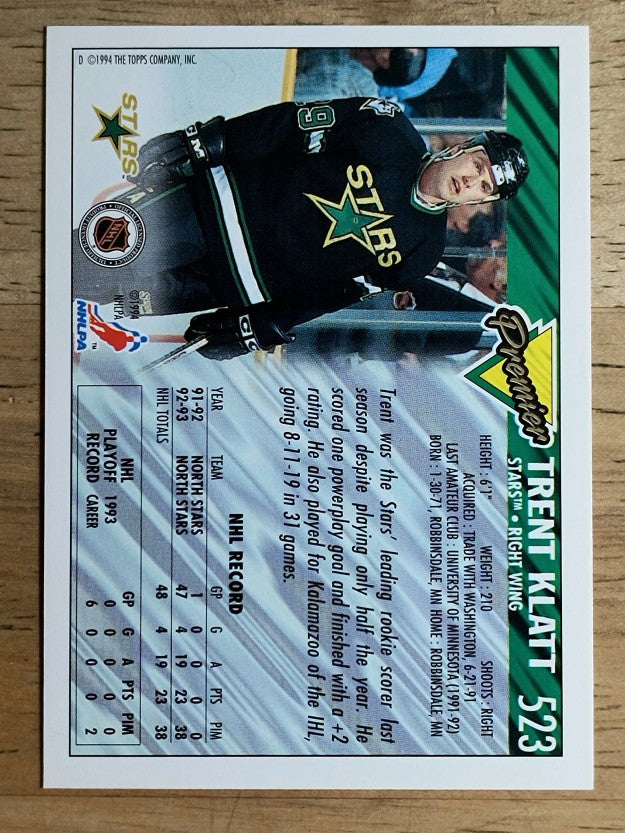 1993-94 Topps Premier #523 Trent Klatt