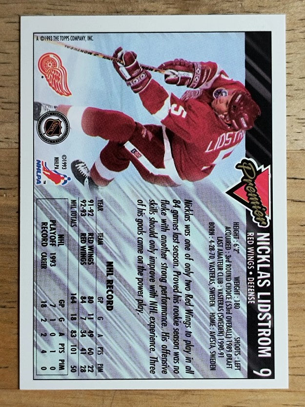 1993-94 Topps Premier Gold #9 Nicklas Lidstrom