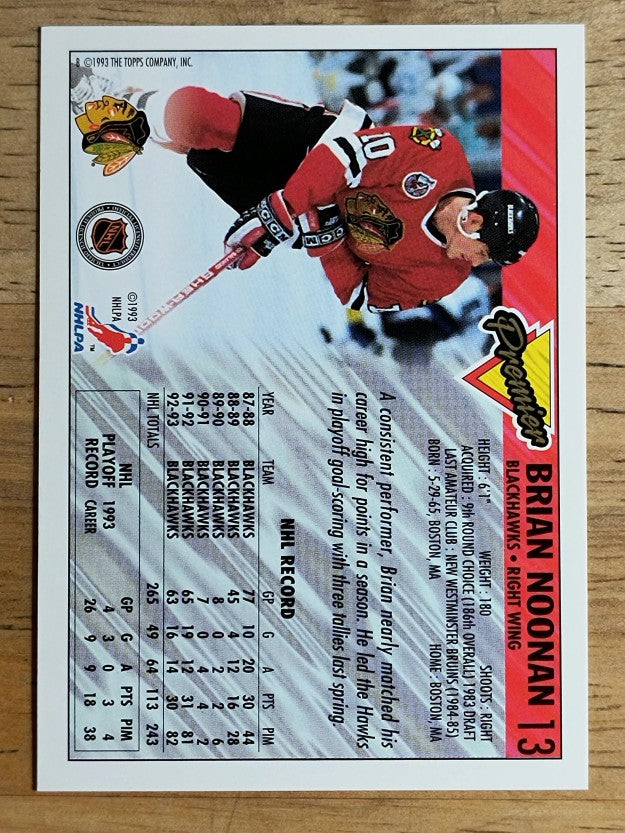 1993-94 Topps Premier Gold #13 Brian Noonan