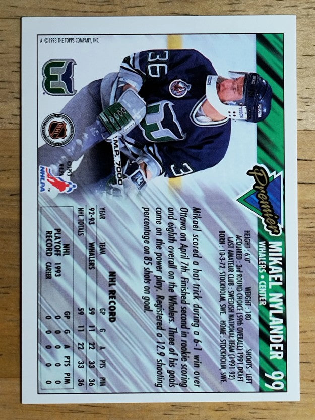 1993-94 Topps Premier Gold #99 Michael Nylander