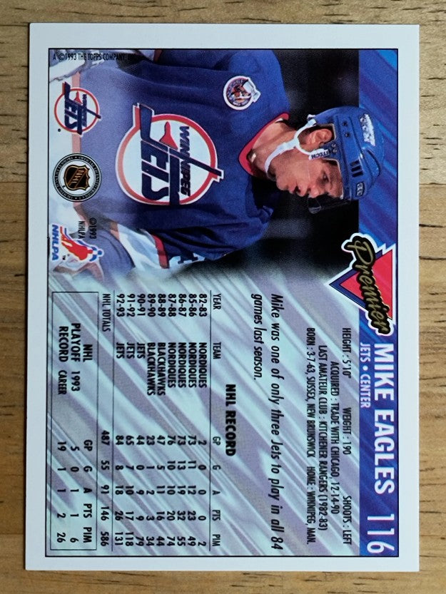 1993-94 Topps Premier Gold #116 Mike Eagles