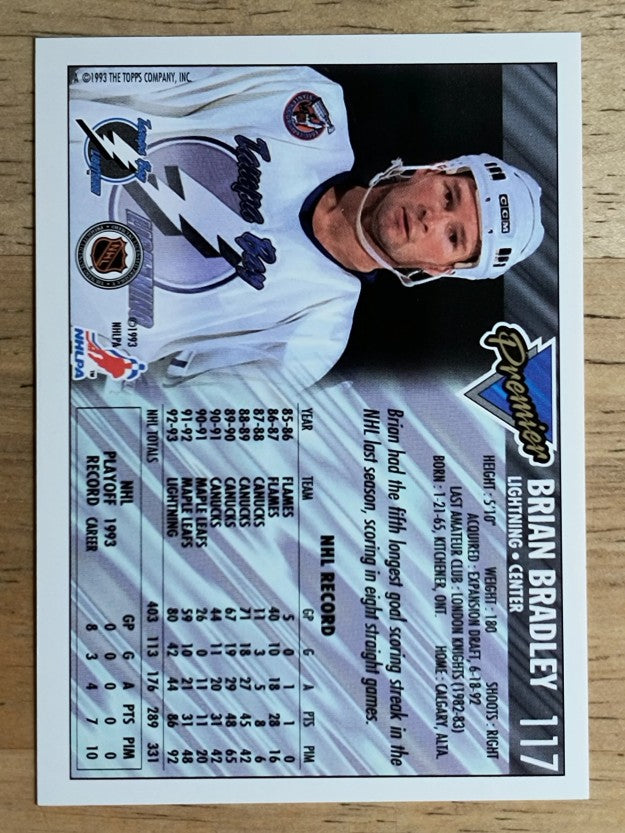 1993-94 Topps Premier Gold #117 Brian Bradley