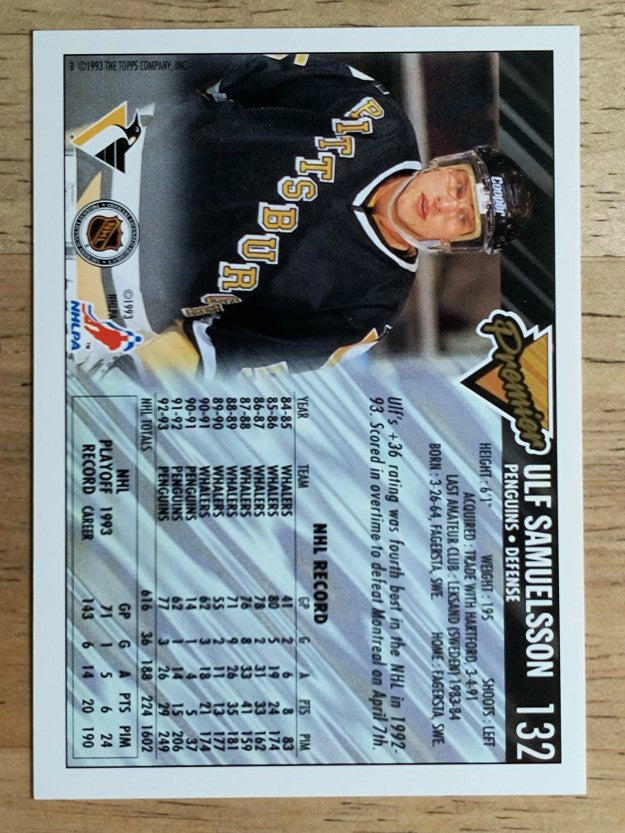 1993-94 Topps Premier Gold #132 Ulf Samuelsson