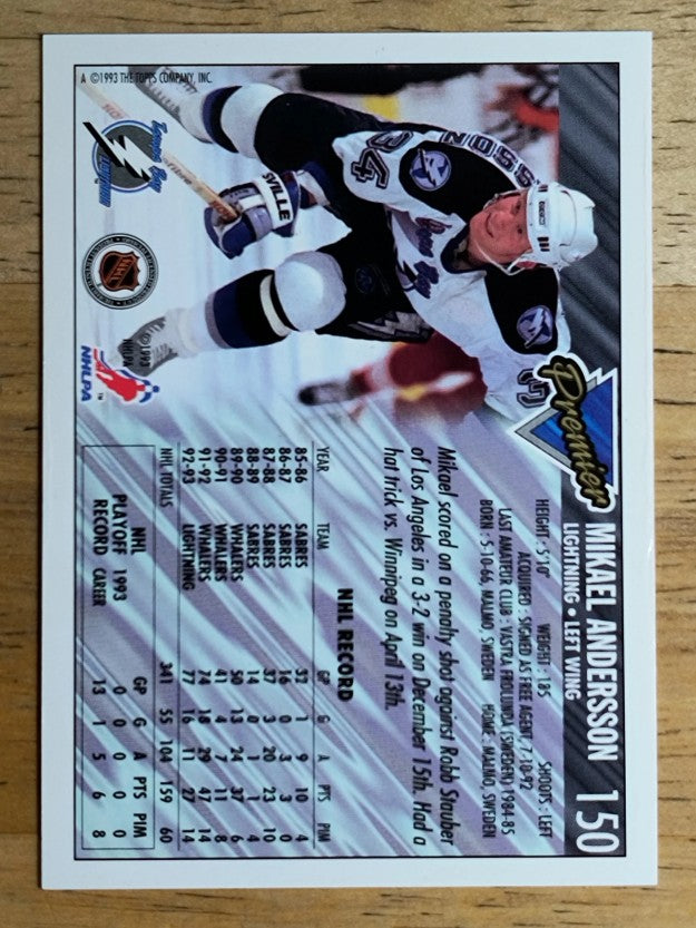 1993-94 Topps Premier Gold #150 Mikael Andersson