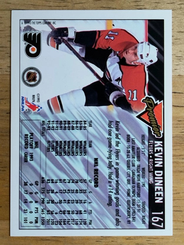 1993-94 Topps Premier Gold #167 Kevin Dineen