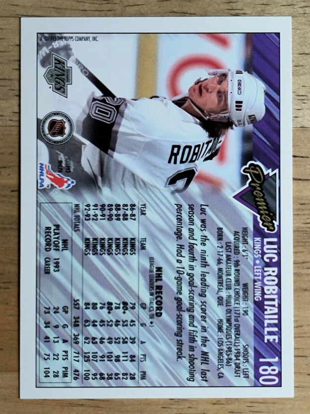 1993-94 Topps Premier Gold #180 Luc Robitaille