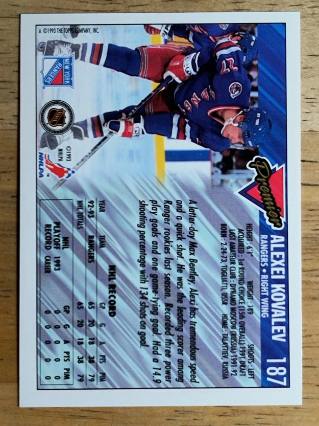 1993-94 Topps Premier Gold #187 Alexei Kovalev