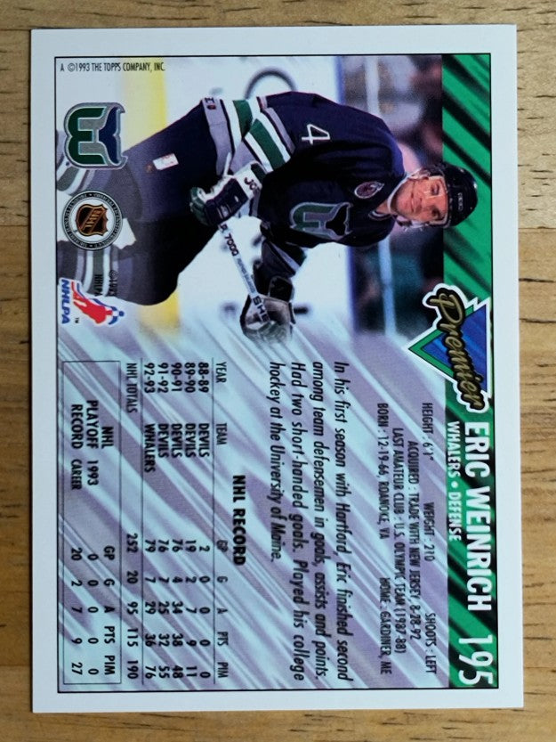1993-94 Topps Premier Gold #195 Eric Weinrich