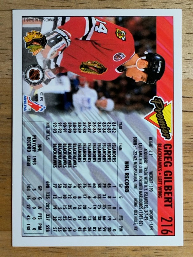 1993-94 Topps Premier Gold #216 Greg Gilbert