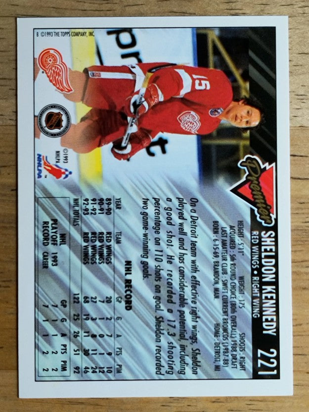 1993-94 Topps Premier Gold #221 Sheldon Kennedy