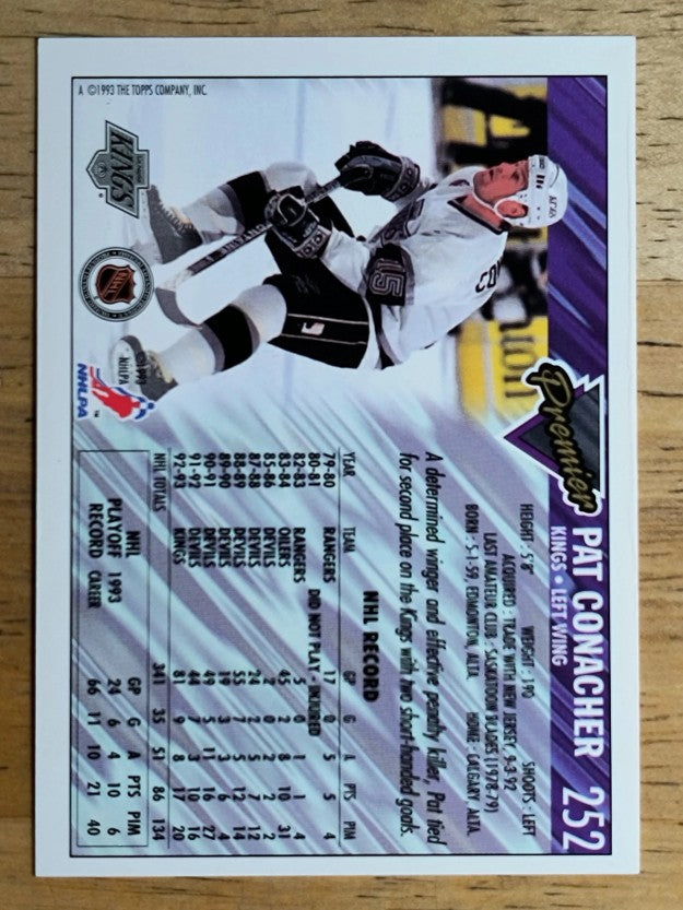 1993-94 Topps Premier Gold #252 Pat Conacher