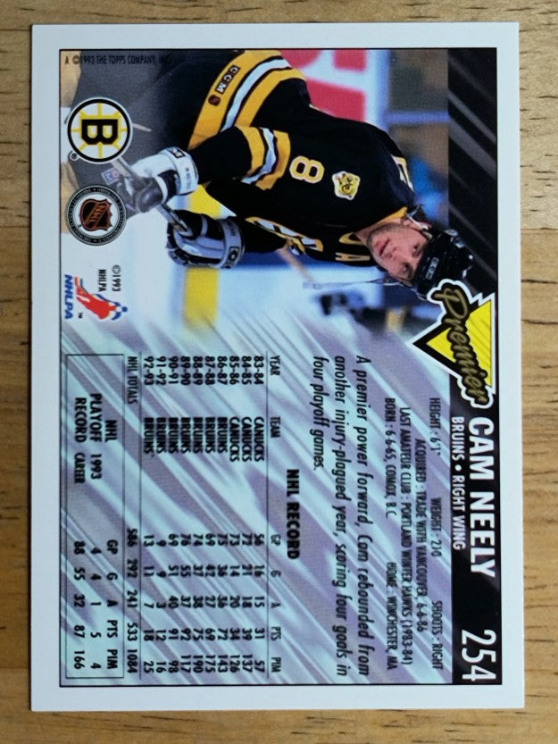 1993-94 Topps Premier Gold #254 Cam Neely