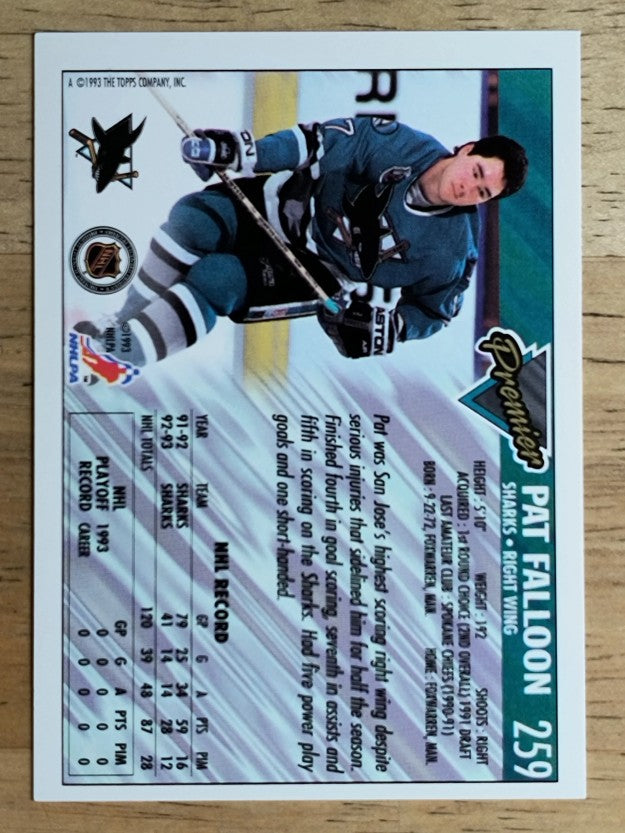 1993-94 Topps Premier Gold #259 Pat Falloon